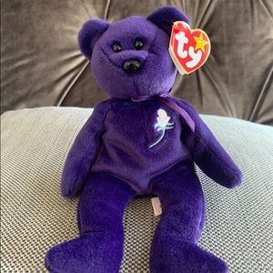 RARE Princess Diana Bear Ty Beanie Baby GASPORT